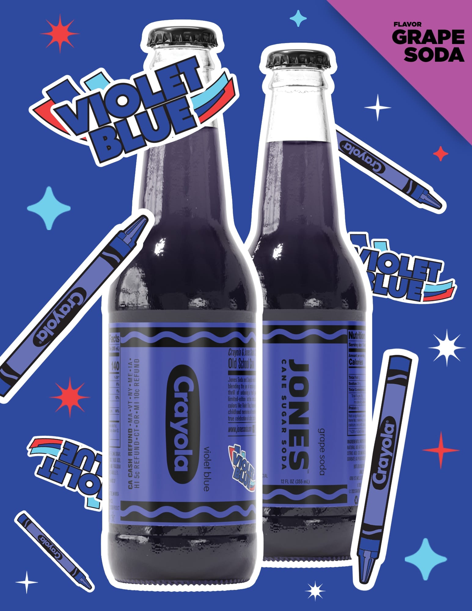 Jones Soda x Crayola Limited Edition 12-Pack