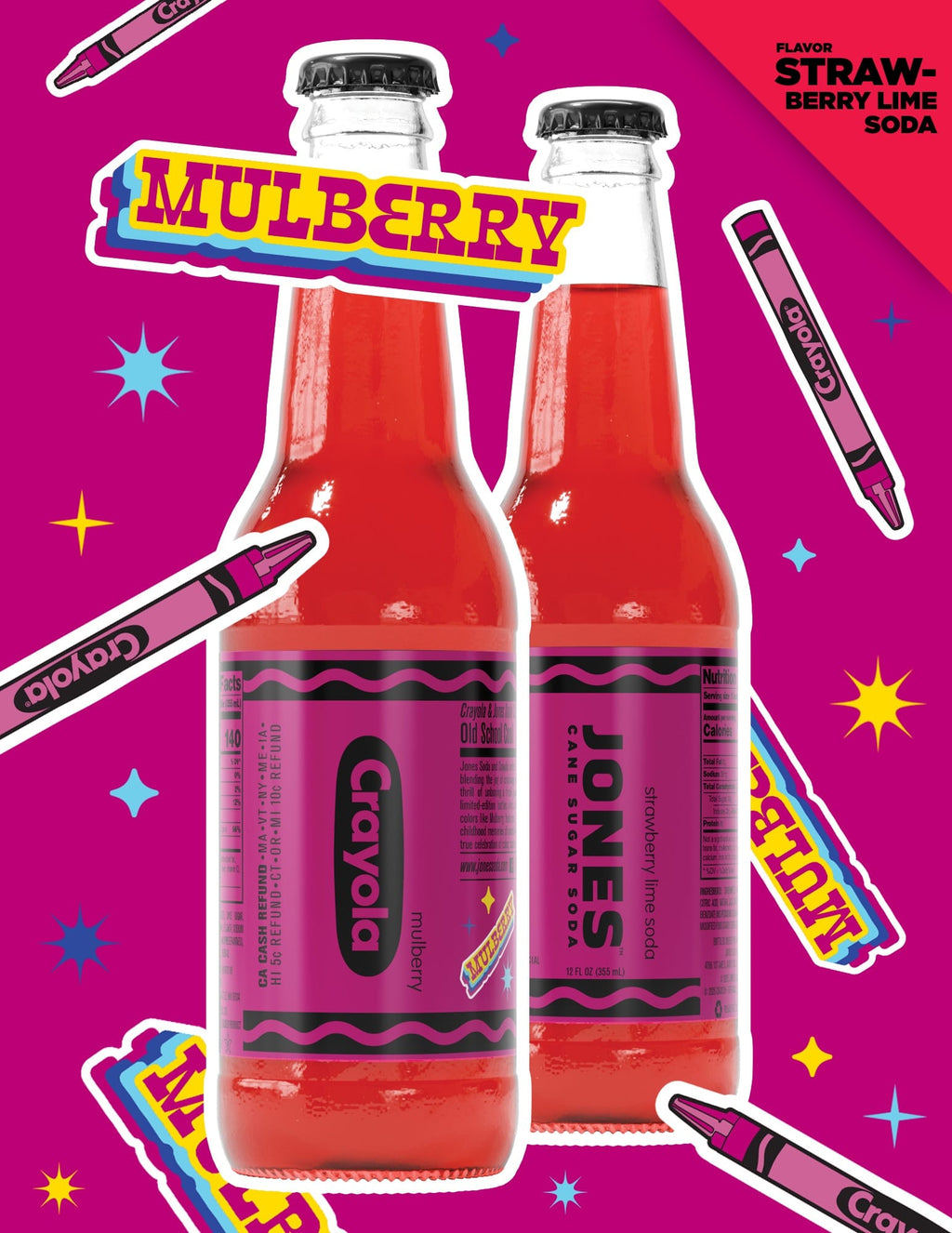 Jones Soda x Crayola Limited Edition 12-Pack